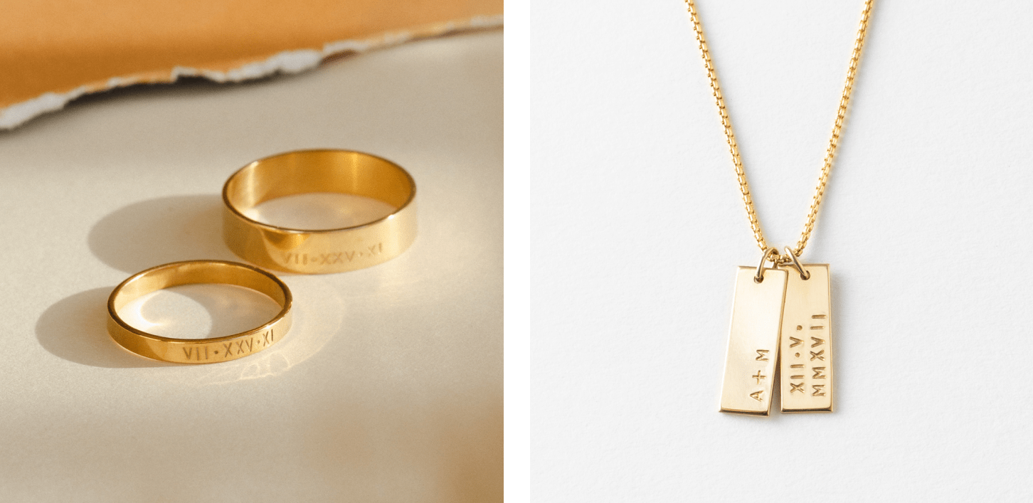 Left: Rhone Band & Meuse Band | Right: Monaco Necklace