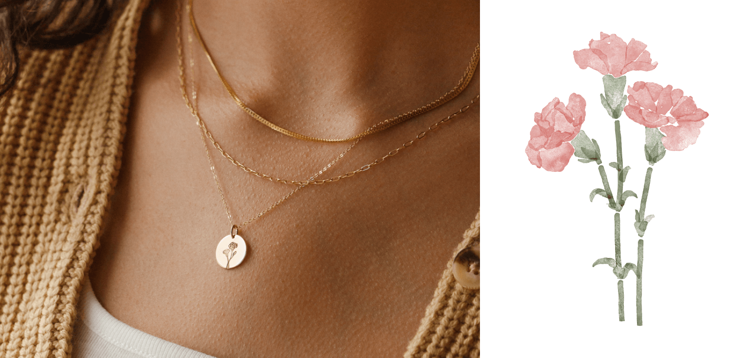 Carnation Flower Jewelry