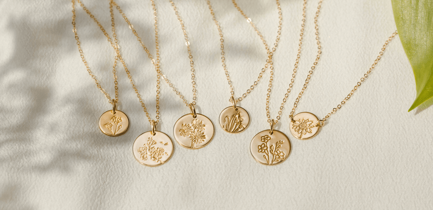 Flower Disk Necklaces