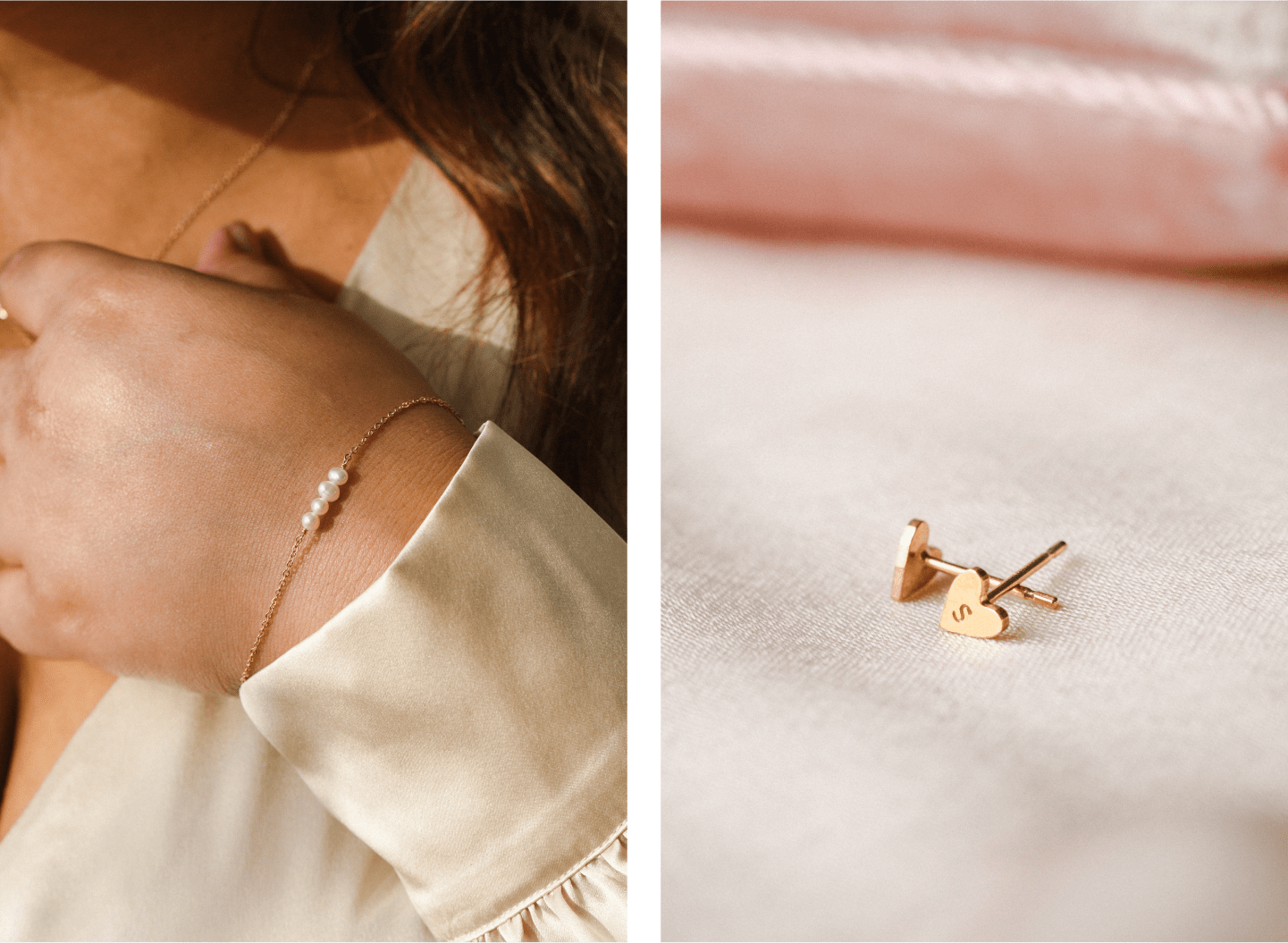 Harmony Bracelet + Initial Stud Earrings