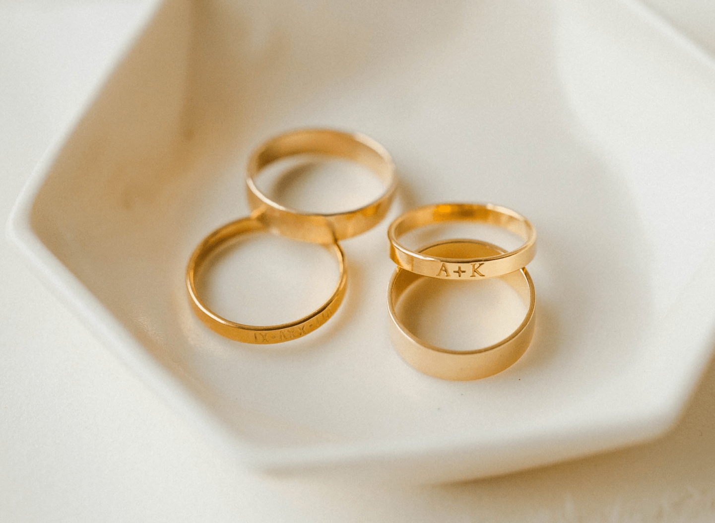 Solid Gold Wedding Bands