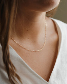 Everyday Paper Clip Chain Necklace Gold