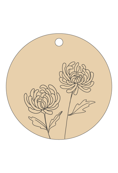 GLDN Birth Flower Necklace Sterling Silver / Medium Disk / Iris (Feb)