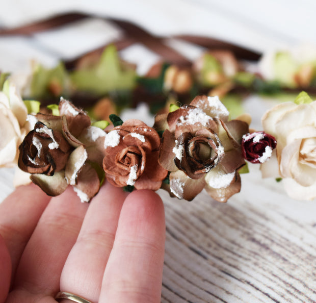 The OLWYN Branch Twig Pearl Flower Floral Leaf Crown Tiara. Winter, Ice  Queen, Prom, Festive, Christmas, Snow, Frost, Bridal -  Norway