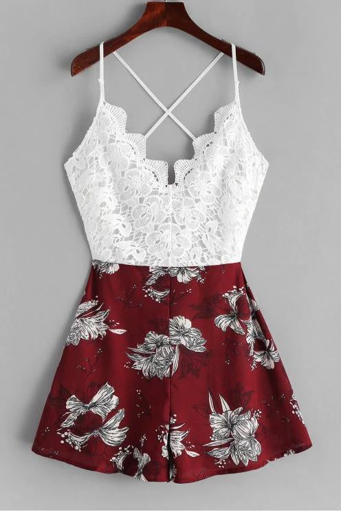 Buy Cute A Line Spaghetti Straps V Neck White Lace Homecoming Dress ...