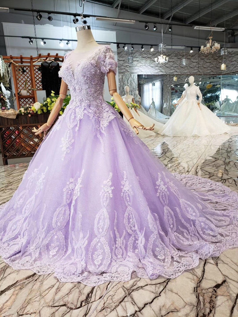 lilac ball gowns