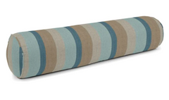 Striped Blue Sunbrella Bolster Pillow | Loom Decor