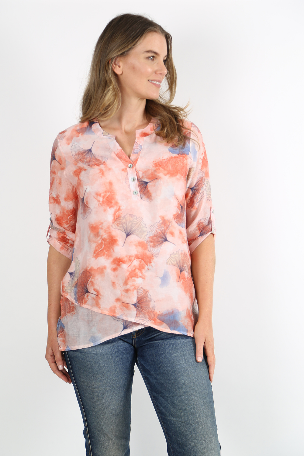 ALTOS Orange Hi Low Blouse - Warwick Jones product image