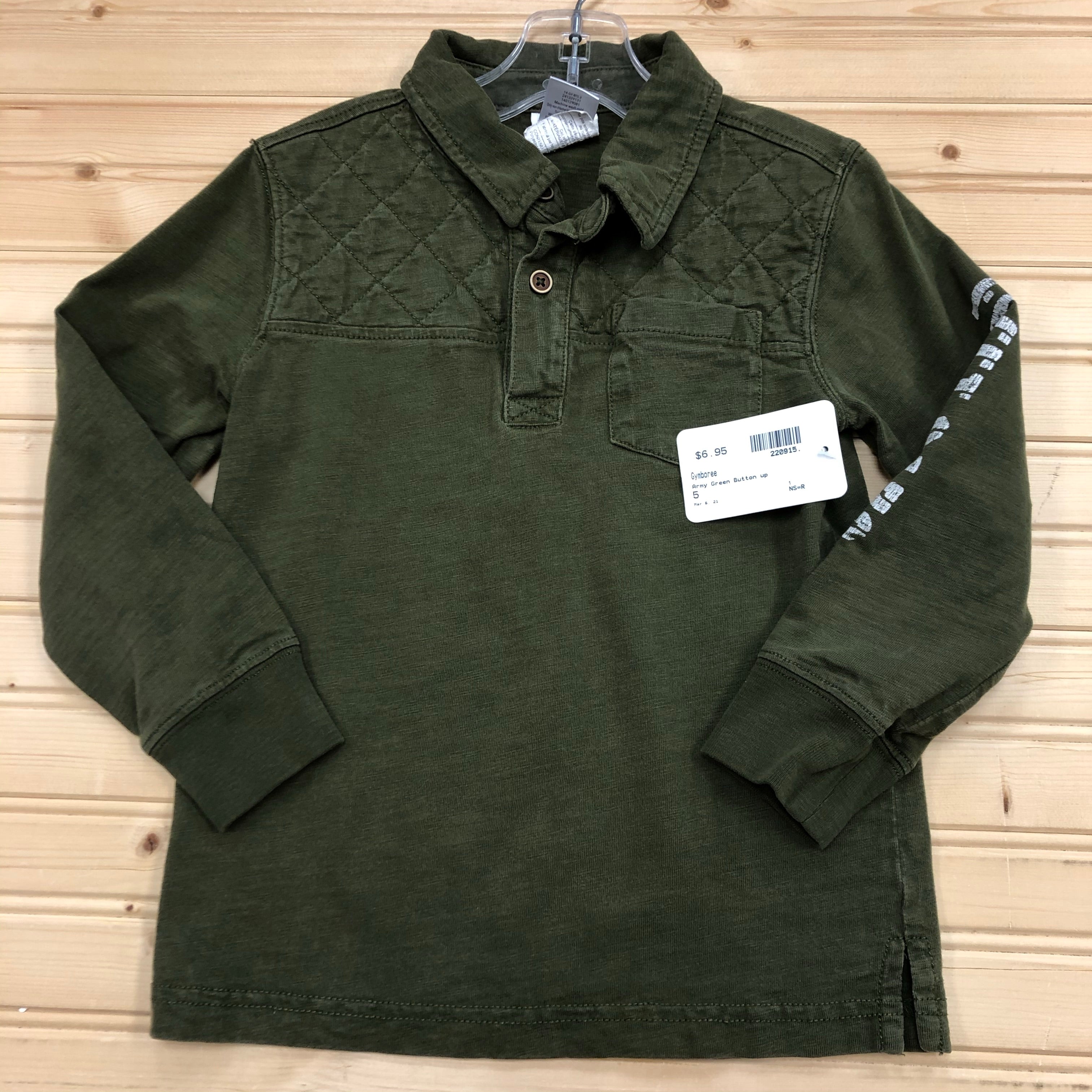 Army Green Button up