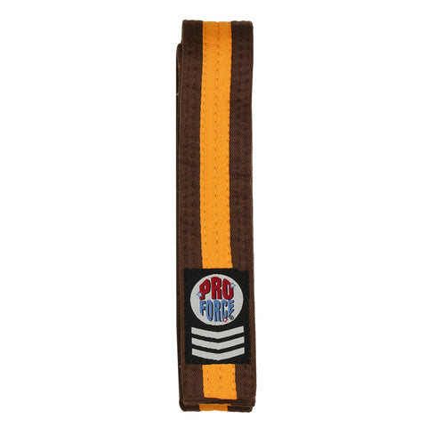 ProForce® 1.75" Single Wrap Gold Striped Karate Belt