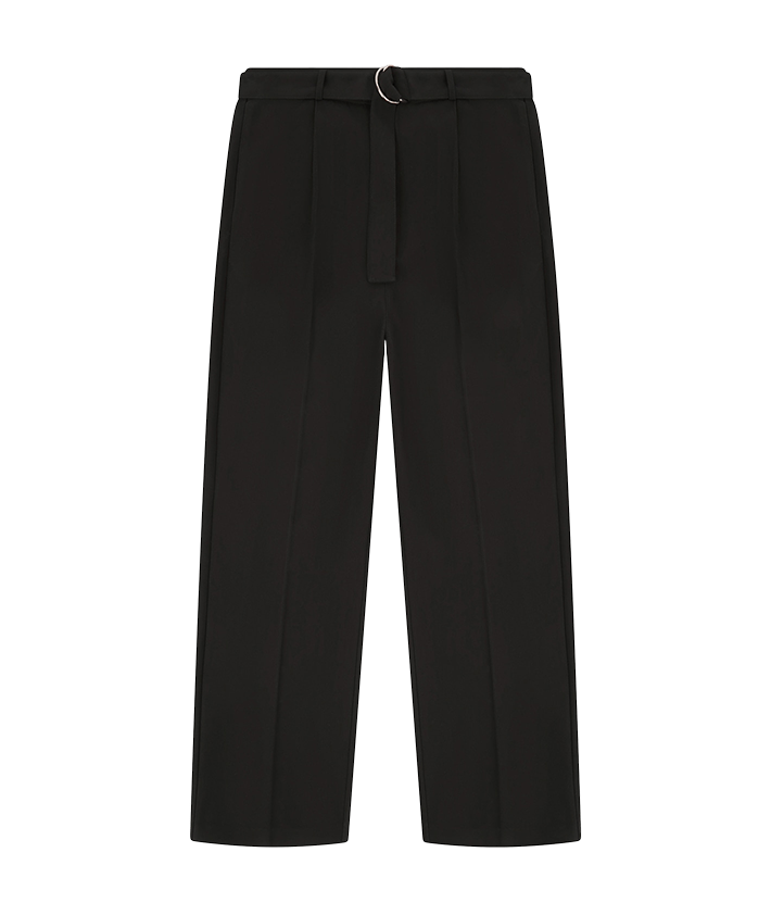 Woven Trousers With Belt - Black | Manière De Voir EU