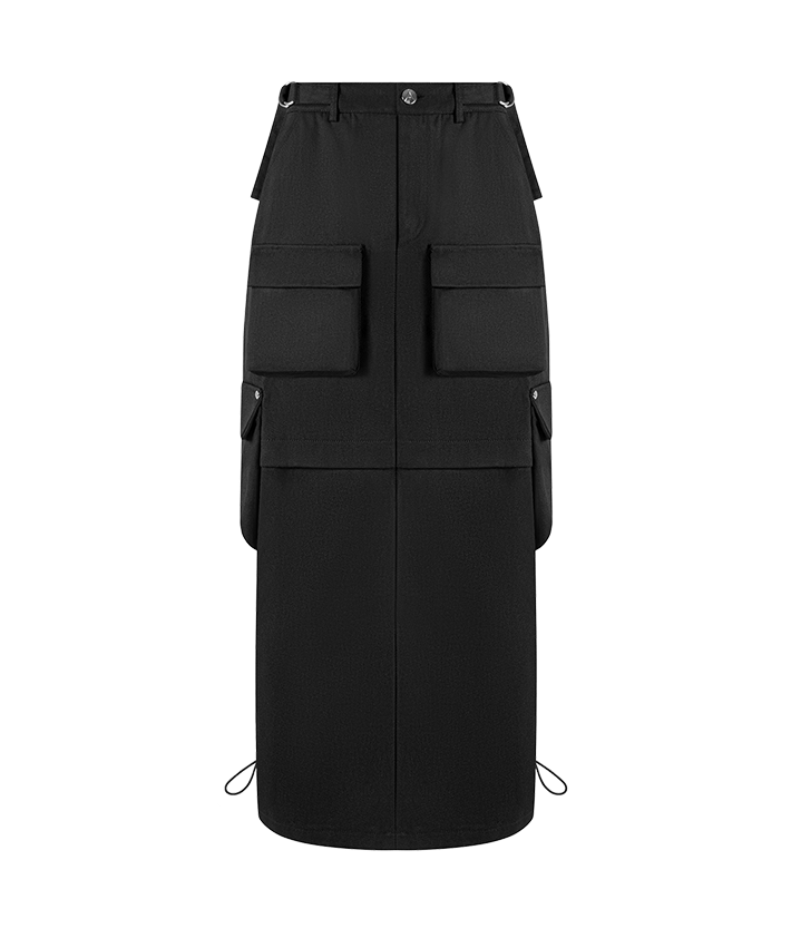 Cargo Midaxi Skirt - Black