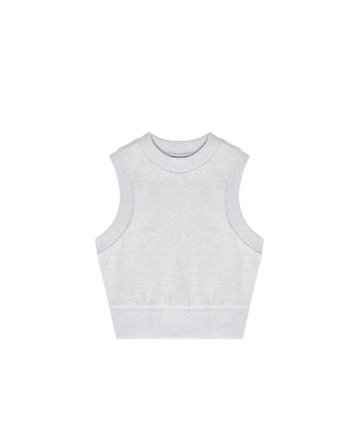 Jersey Racer Crop Top - Grey | Manière De Voir USA