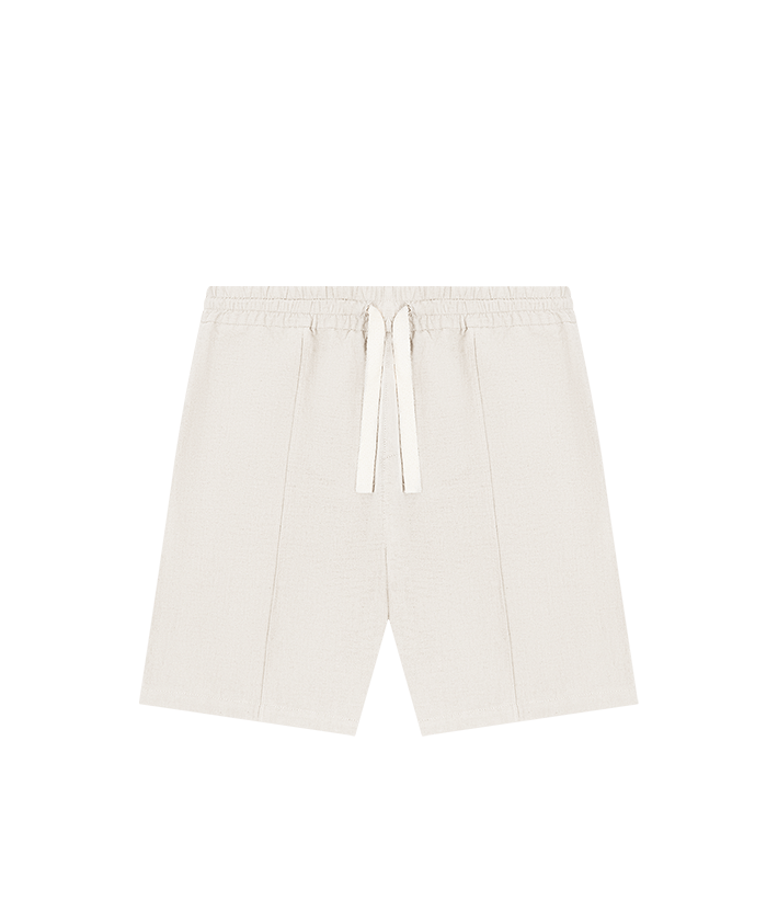 Linen Pintuck Shorts - Beige | Manière De Voir EU