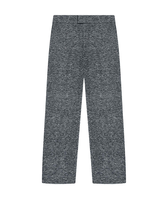 Brushed Herringbone Trousers - Black | Manière De Voir