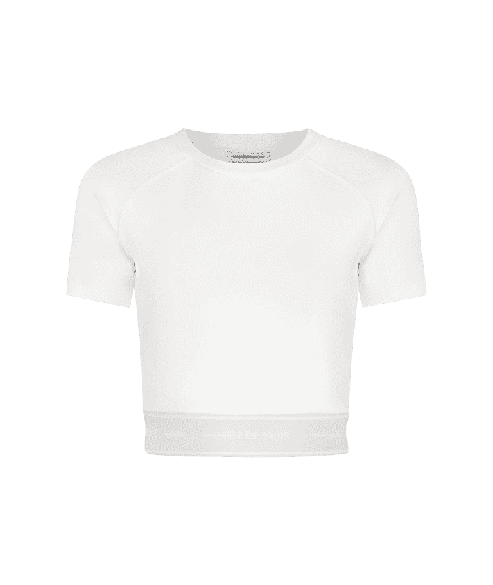 MDV Banded Crop T Shirt - Off White | Manière De Voir