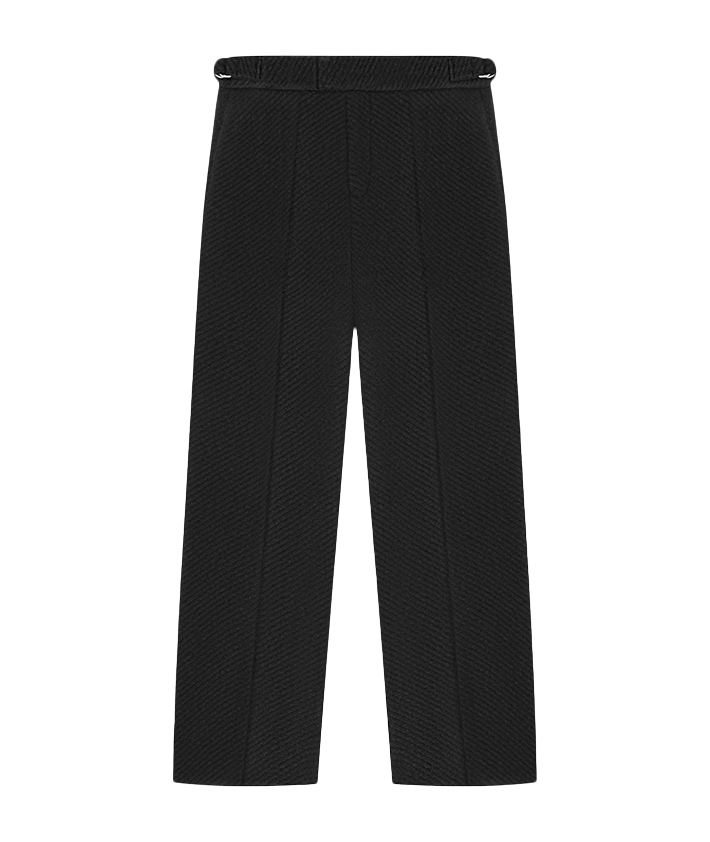 Tailored Wool Twill Trousers - Black | Manière De Voir USA