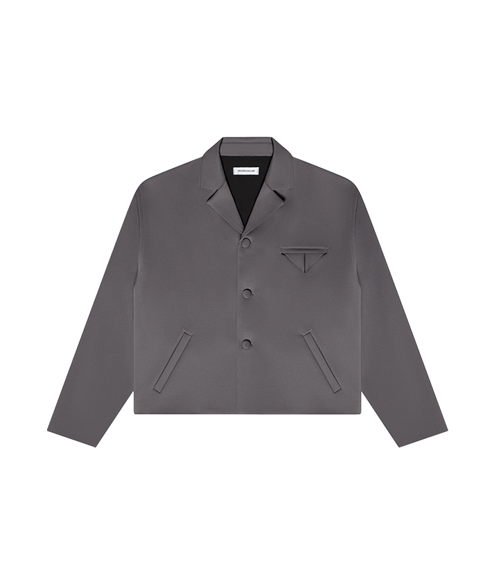 Neoprene Boxy Jacket - Grey | Manière De Voir