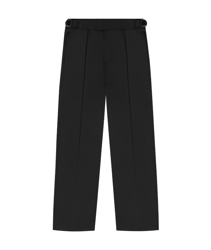 Neoprene Trousers with Pleat - Black | Manière De Voir