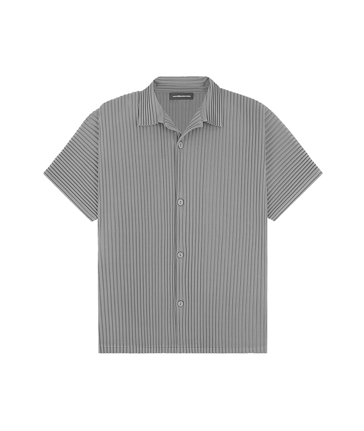 Pleated Shirt - Grey | Manière De Voir