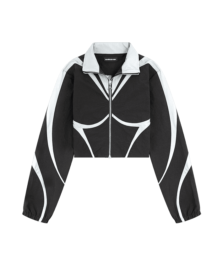 Reflective Contour Track Jacket - Black | Manière De Voir USA