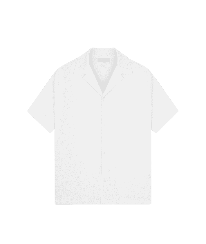 Seersucker Revere Shirt - White | Manière De Voir EU