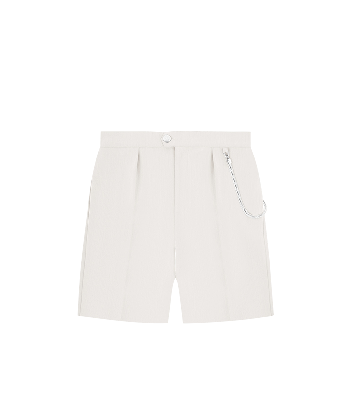 Tailored Shorts with Chain - Stone | Manière De Voir USA