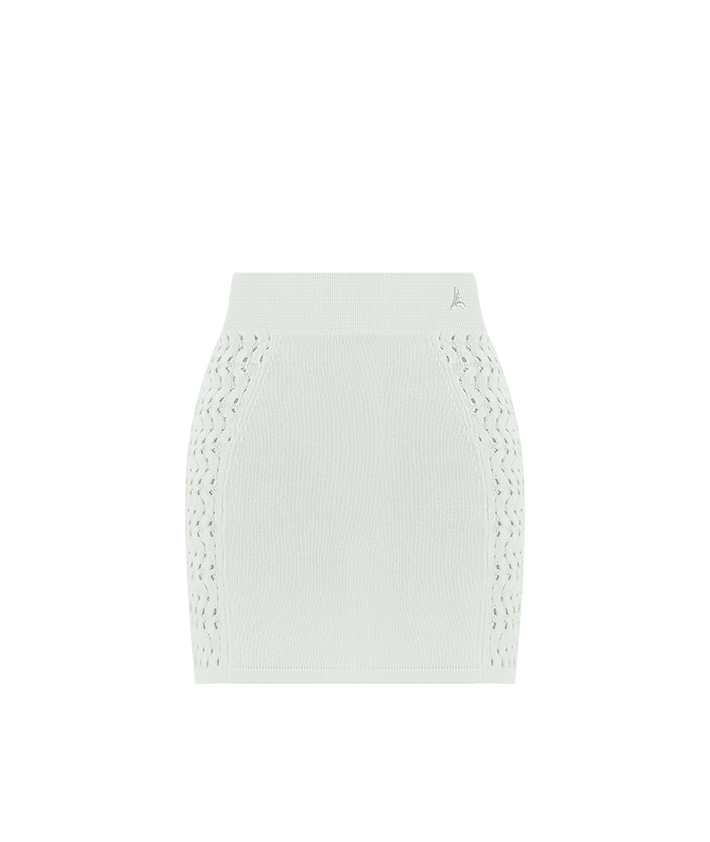 Textured Knitted Mini Skirt - Sage Green | Manière De Voir USA