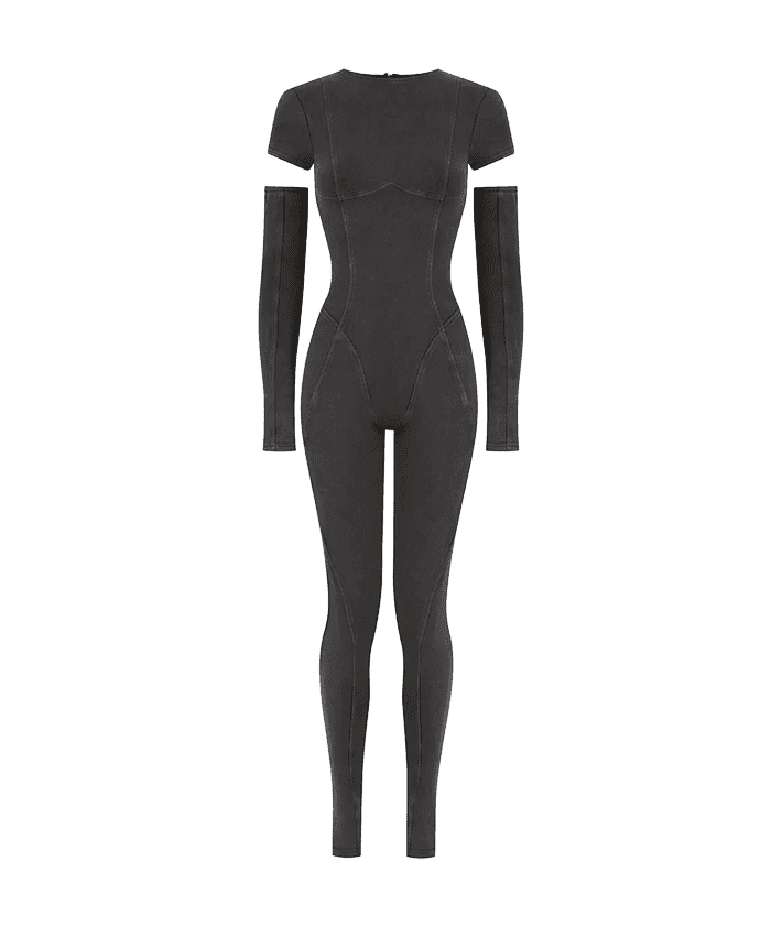 Cap Sleeve Contour Jumpsuit - Washed Grey | Manière De Voir USA