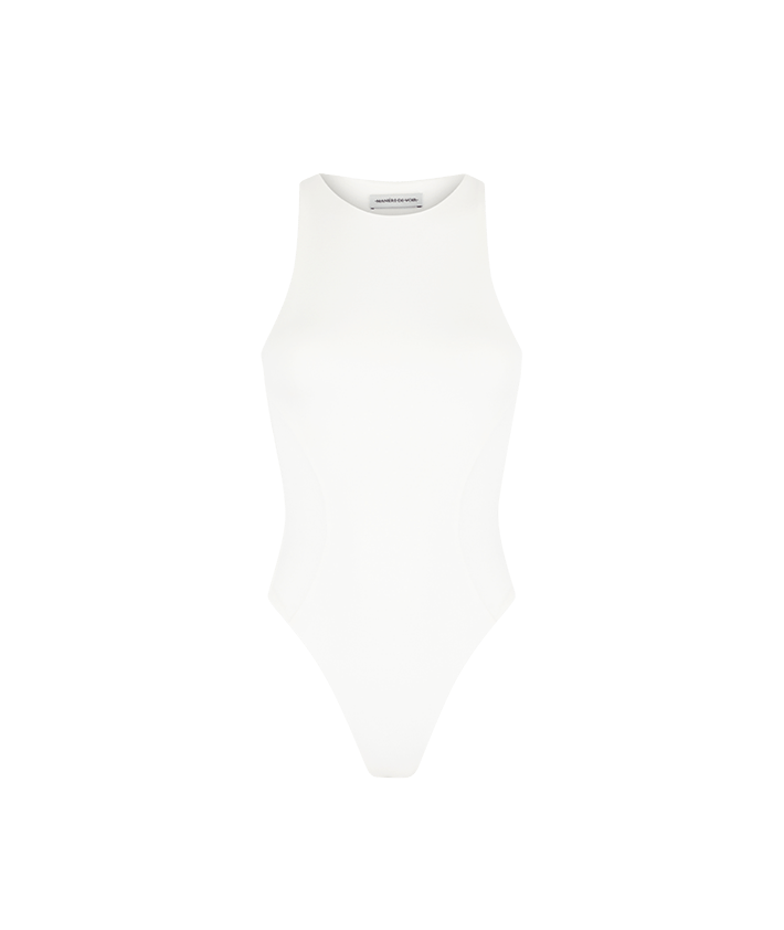 Éternelle Racer Neck Bodysuit - Off White | Manière De Voir USA
