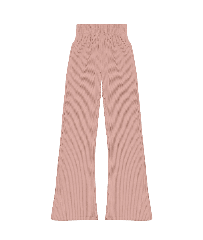 Pleated Wide Leg Trousers - Pink | Manière De Voir