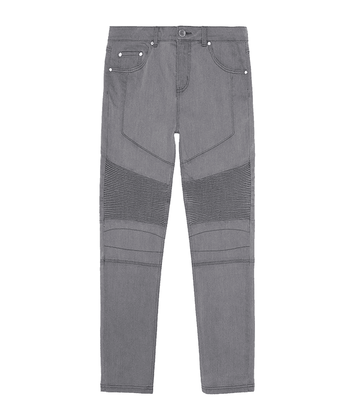 Ribbed Detail Jeans - Grey | Manière De Voir