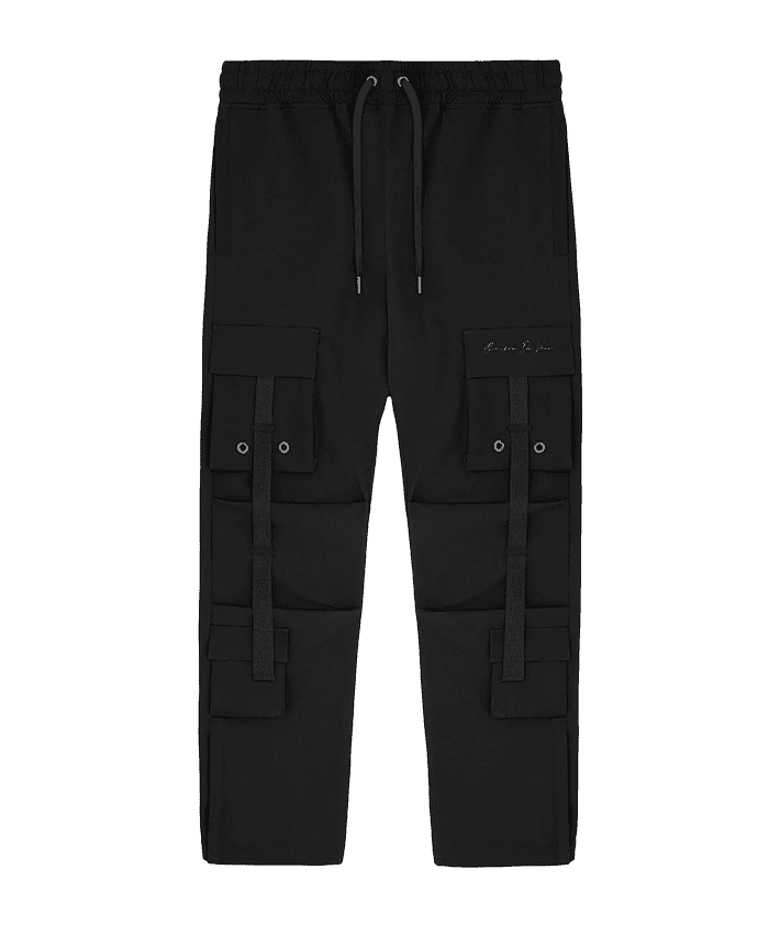 Strap Cargo Pants - Black | Manière De Voir