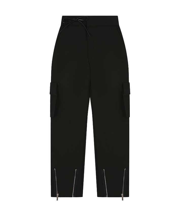 Trousers with Zip Detail - Black | Manière De Voir