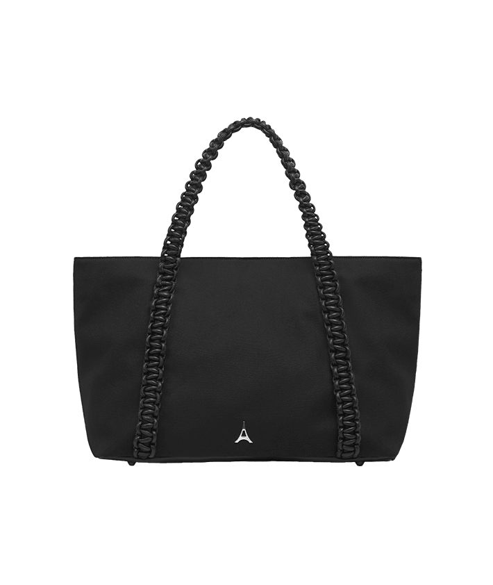 Vegan Leather Rope Strap Tote Bag - Black | Manière De Voir