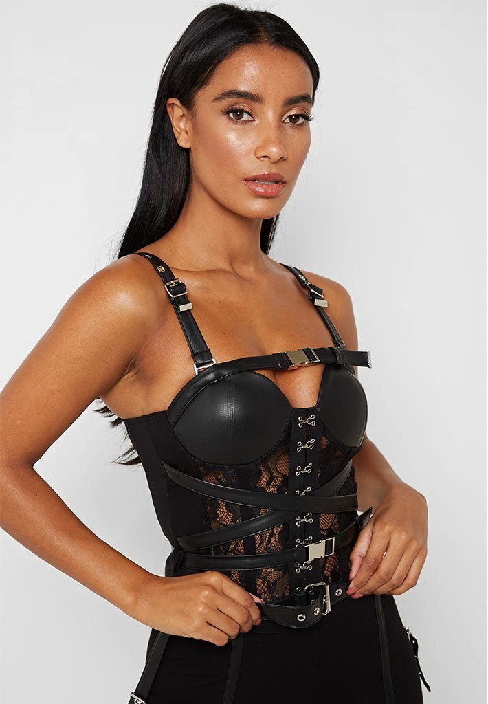 leather bustier