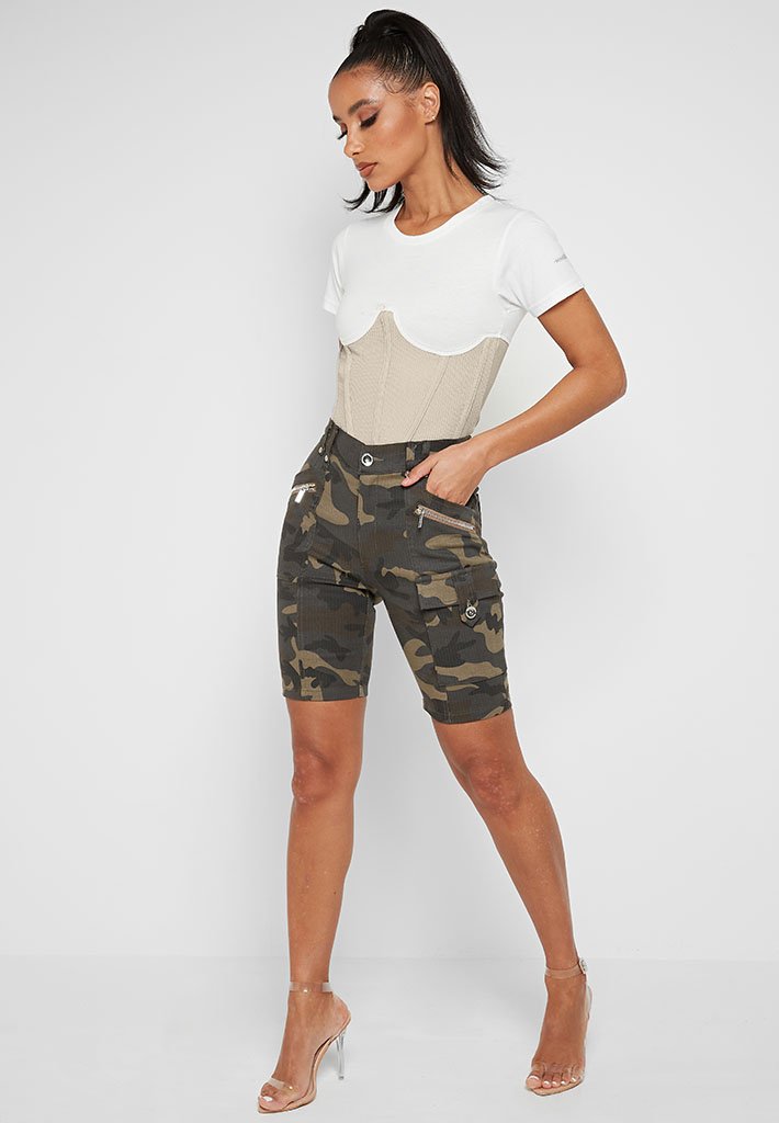 camo cycling shorts