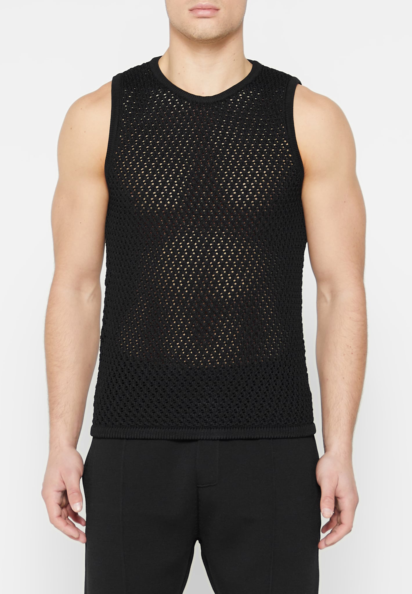 Crochet Vest - Black | Manière De Voir