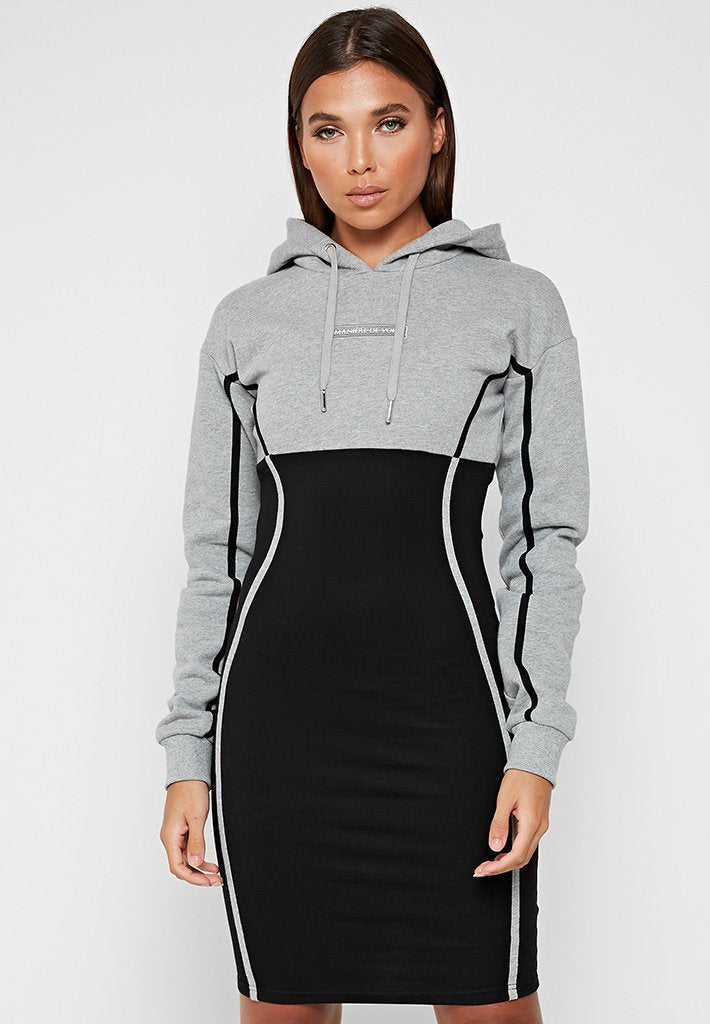 hooded midi dress