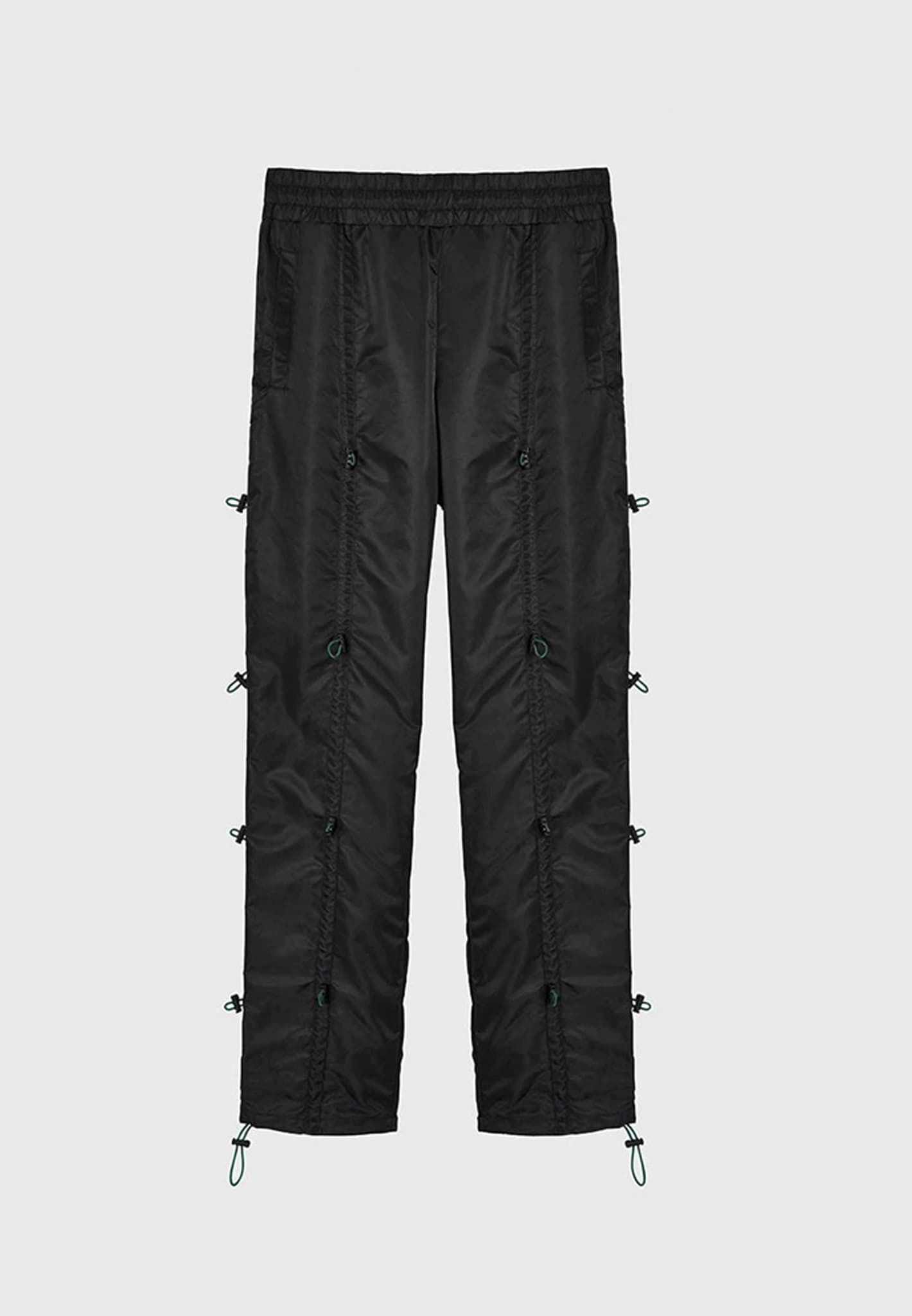 Nylon Bungee Cargo Pants Black Green Manière De Voir USA