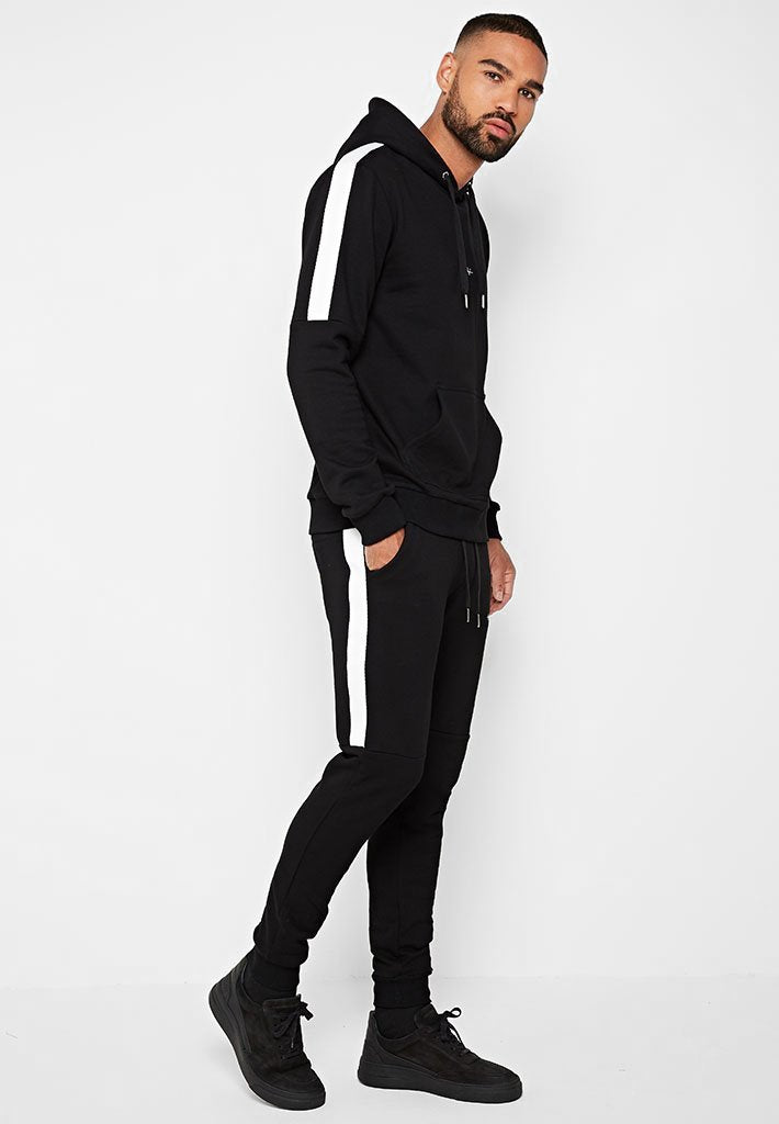 black stripe tracksuit