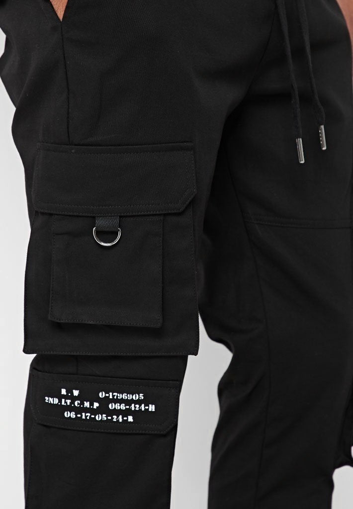 h and m black cargo pants
