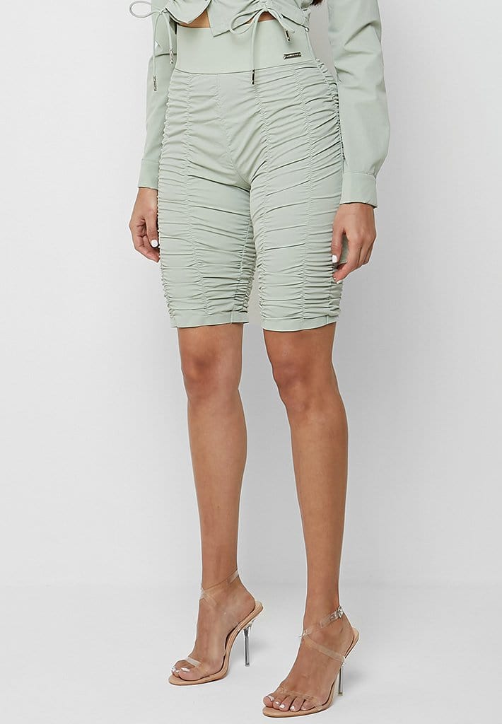 sage green cycling shorts