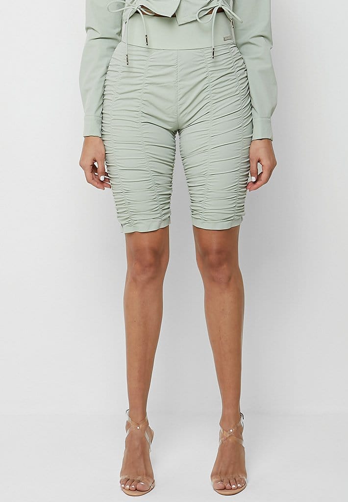 sage green cycling shorts