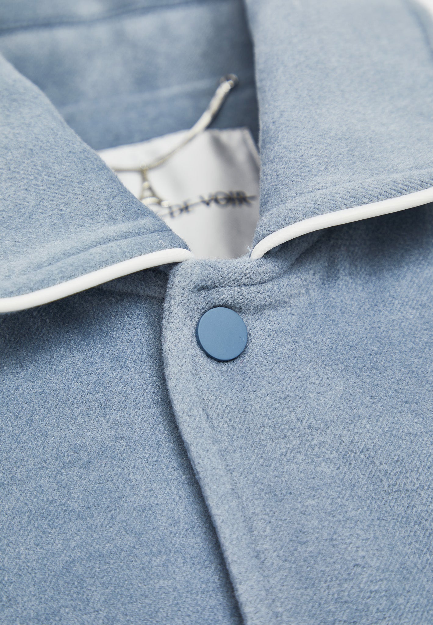 Satin Panel Wool Varsity Jacket - Blue | Manière De Voir