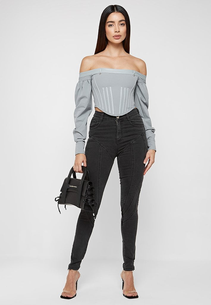 Technical Corset Top - Grey | Manière De Voir