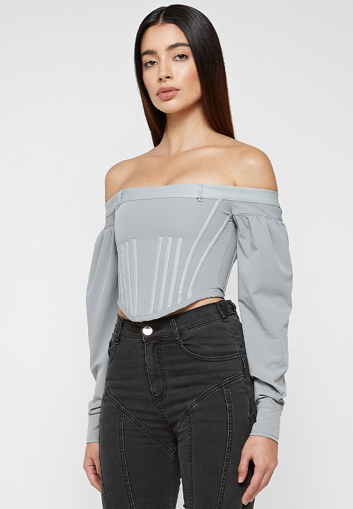 Technical Corset Top - Grey | Manière De Voir