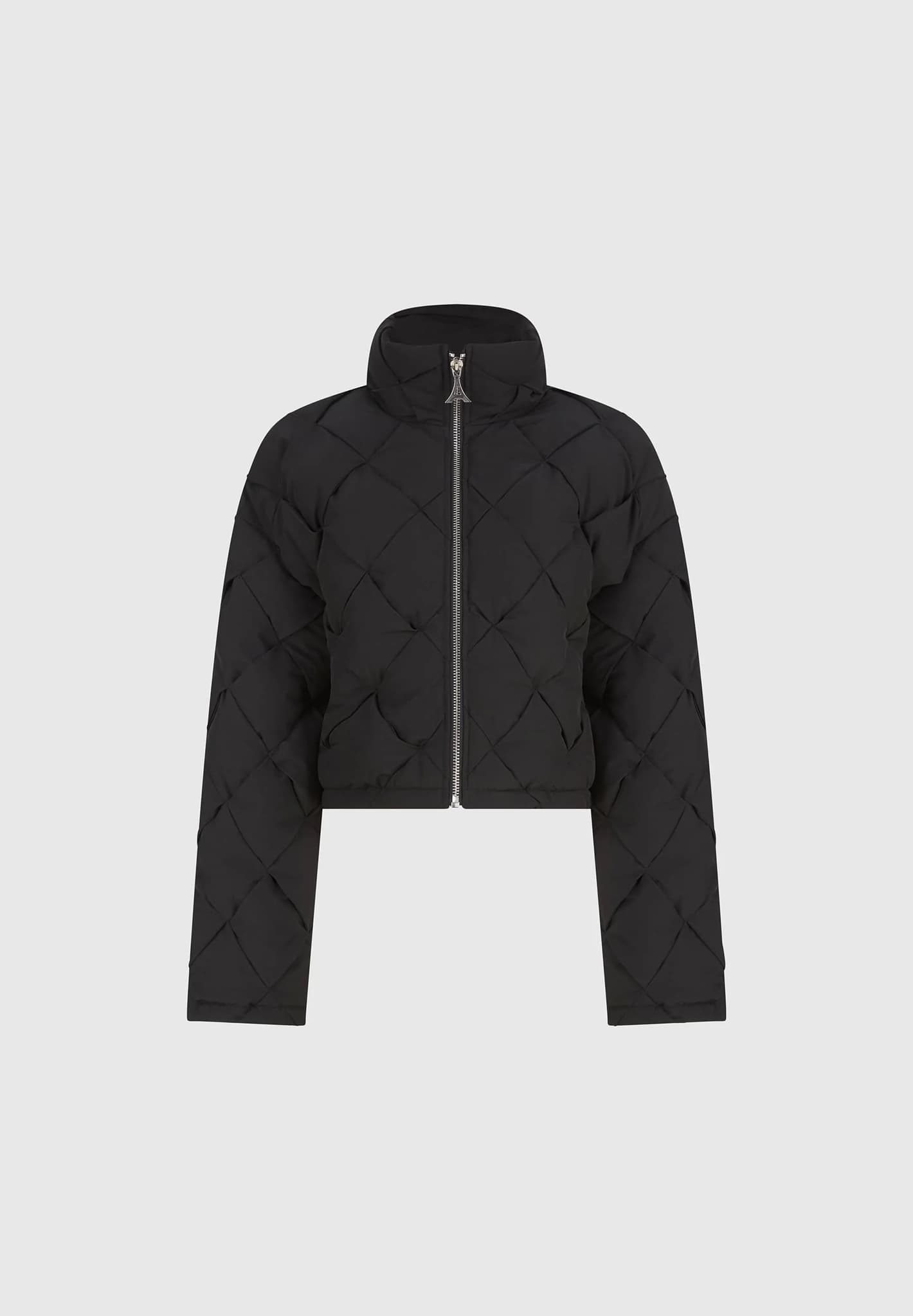 Woven Interlock Puffer Jacket - Black | Manière De Voir