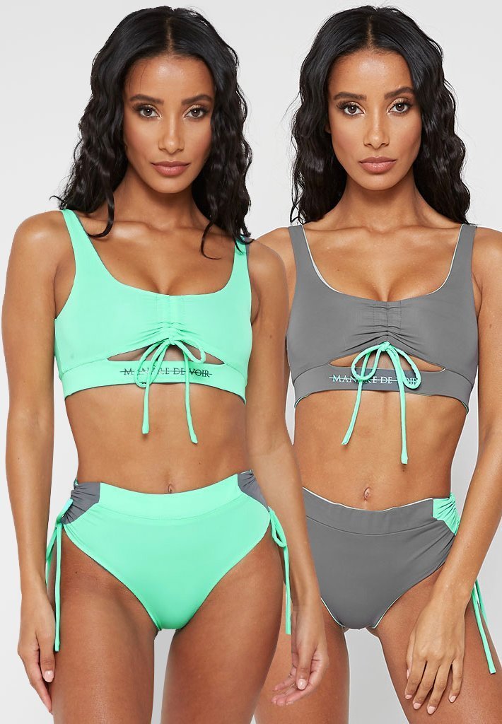 mint green bikini top