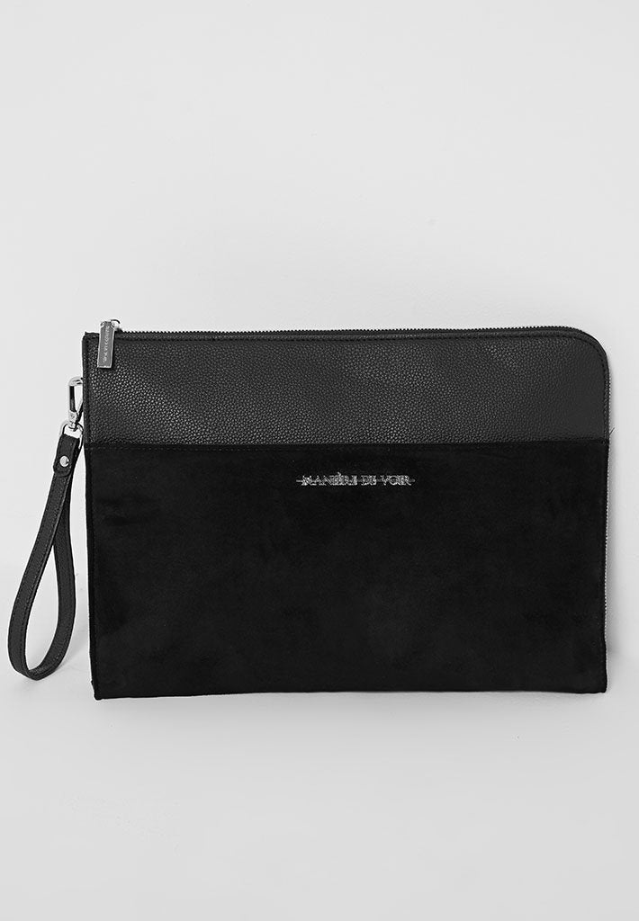 suede laptop bag